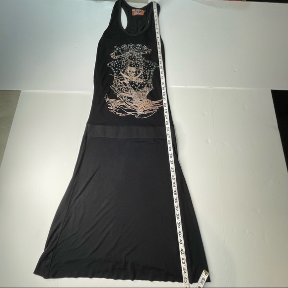 Spice and Roses Pirate themed embellished Viscose Blend Tank dress Size Medium - Picture 3 of 7